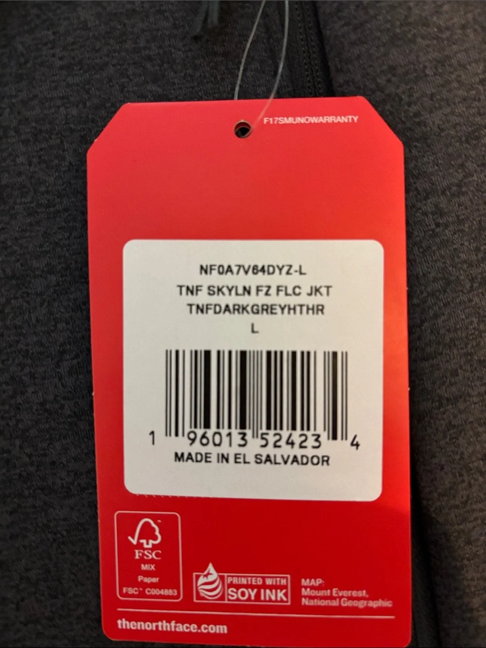 The North Face Men's Dark Gray Heather Performance Jacket